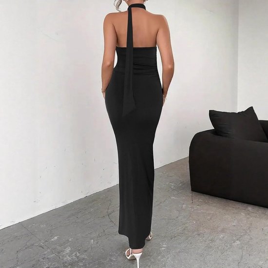 Jurk voor dames, sexy, mouwloos, nauwsluitend, maxi-jurk, elegant, rugvrij, jurk met split, zomer, bodycon, slim casual, cocktailjurk, avondjurken, ceremonie — afbeelding 5