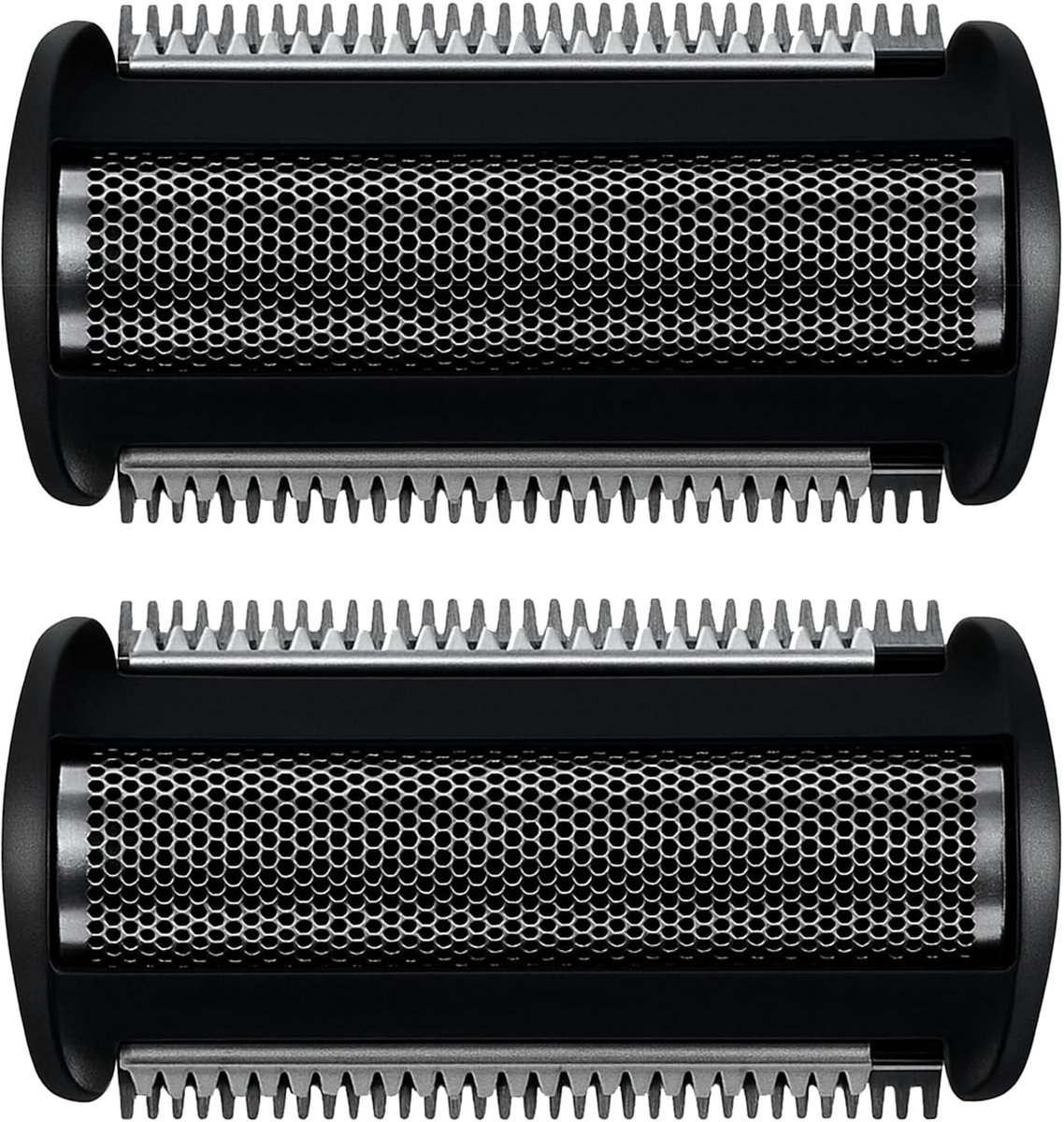 Set van 2 reservekoppen voor scheerapparaten, compatibel met Philips Bodygroom BG2024 BG2025 BG2028 BG2036 BG2038 BG2040 TT2030 TT2040 YS534 Serie 7000 en 3000 scheermesjes