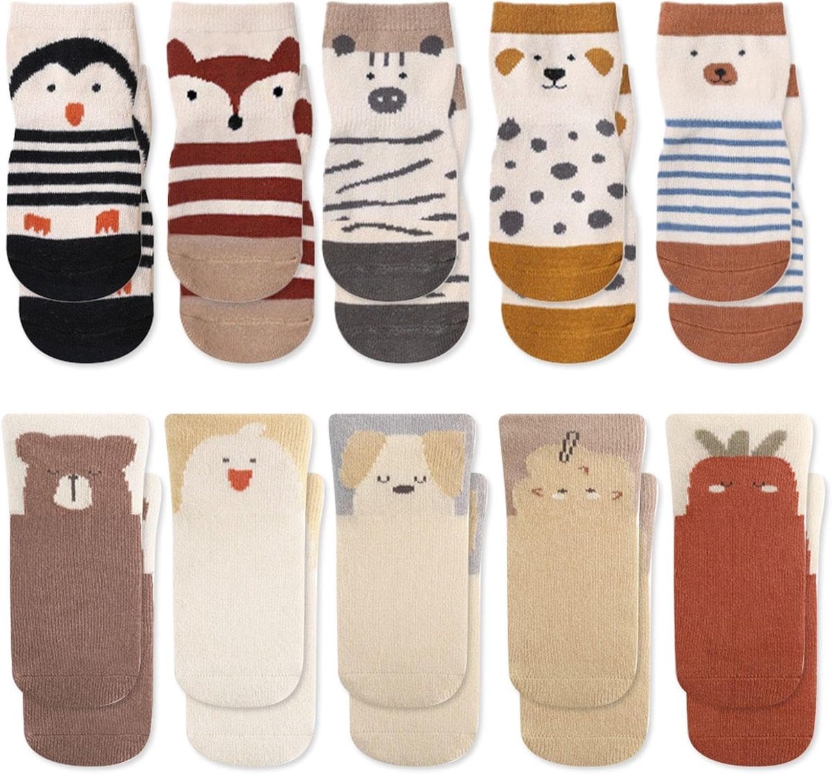 Sokken, Antislip En Ademend, Zachte En Comfortabele Katoenen Sokken, Casual Dagelijks Gebruik, 1-3 Jaar Oud Baby Gebruik.