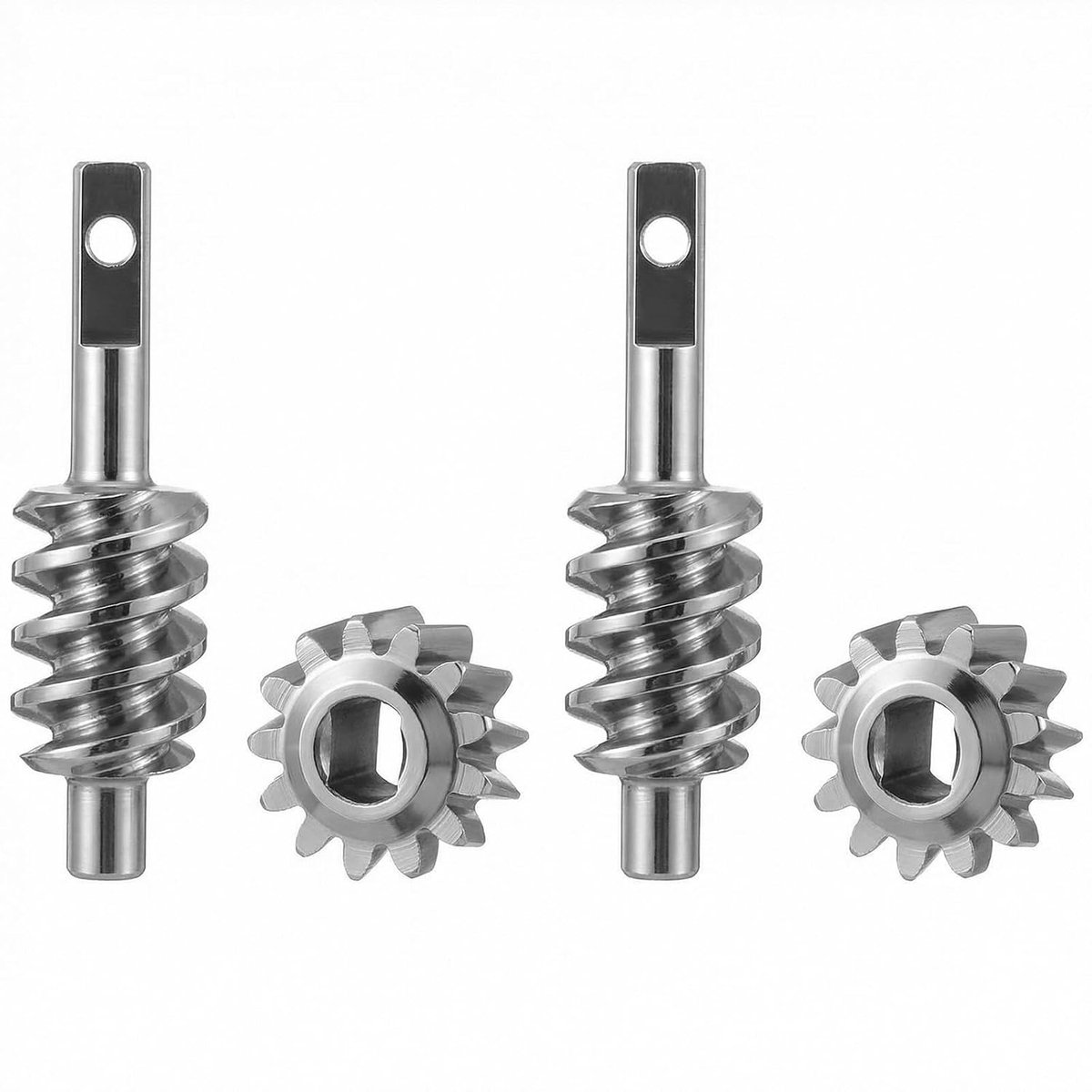 2 Set 2/13T As-Wormwiel voor 1/30 Axial SCX30, Roestvrij Staal Overdrive-Tandwiel voor Upgrade RC Crawler Prestaties