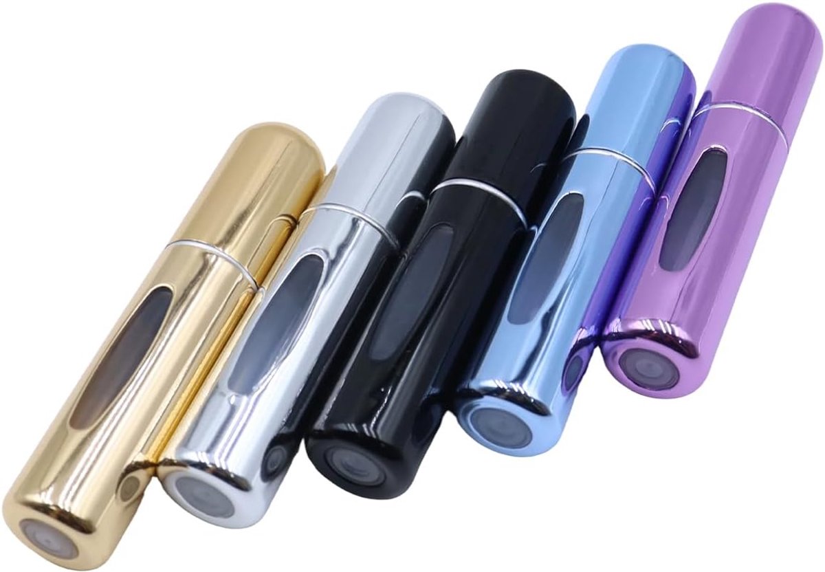 Verstuivers van 5 ml, draagbare mini-sprayflesjes voor op reis, dagelijks gebruik en als cadeau.