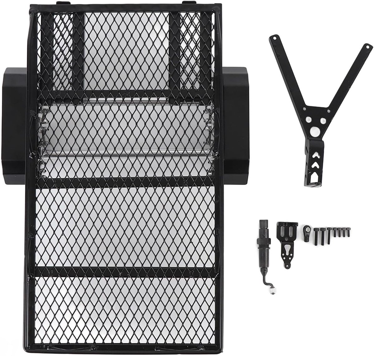 Metalen aanhanger 1/16 1/18 met trekhaak | Universele aanhanger voor RC-rupsauto's op elk terrein | Sleepplatform met verborgen oprit en dubbele as | Accessoires voor RC-vrachtwagens en a
