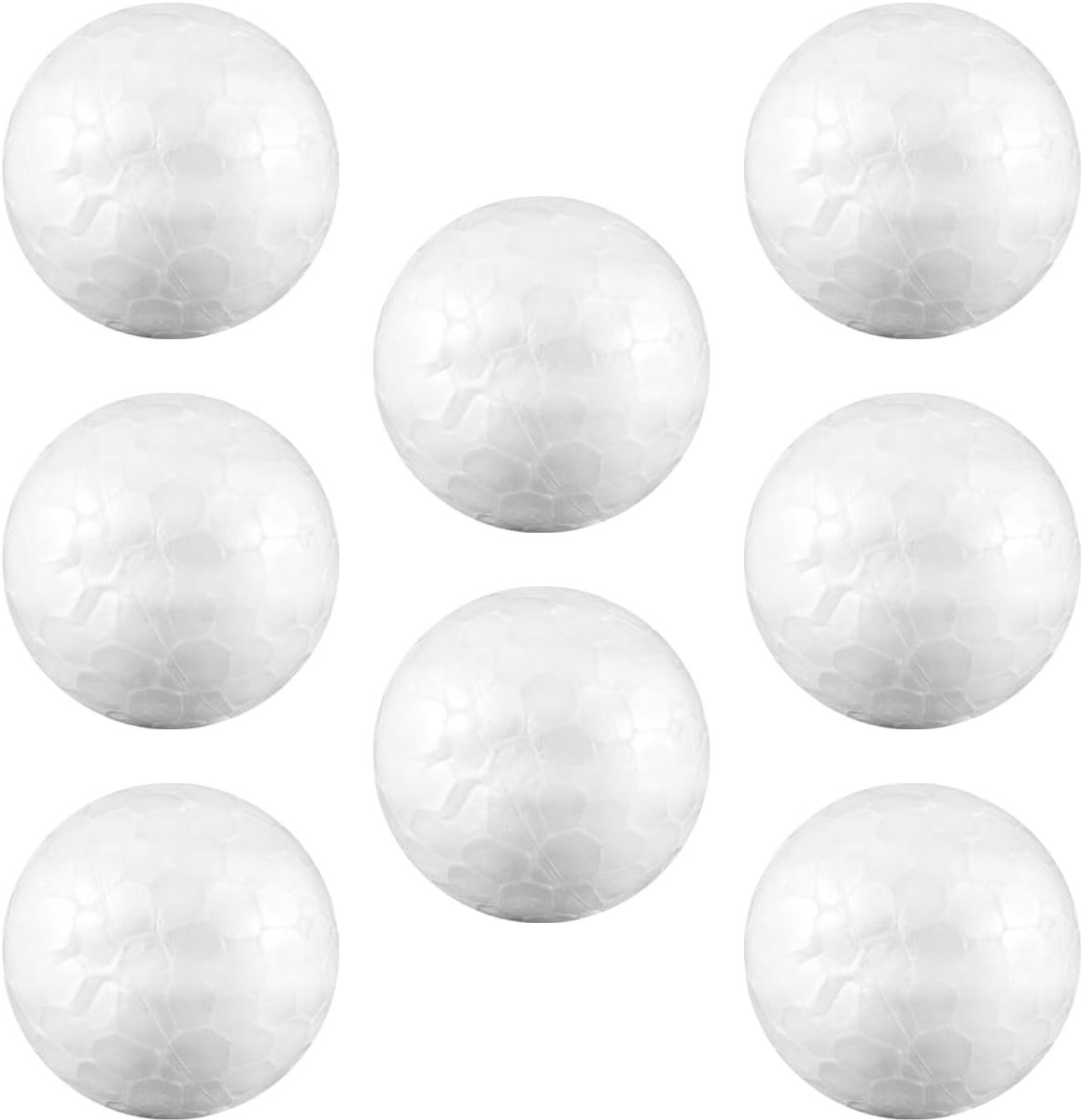 Zalati 100 stuks 2,5 cm kinder DIY kerstversiering schuimbal witte massieve polystyreen schuimbal, schoolprojecten en paasfeestdecoratie