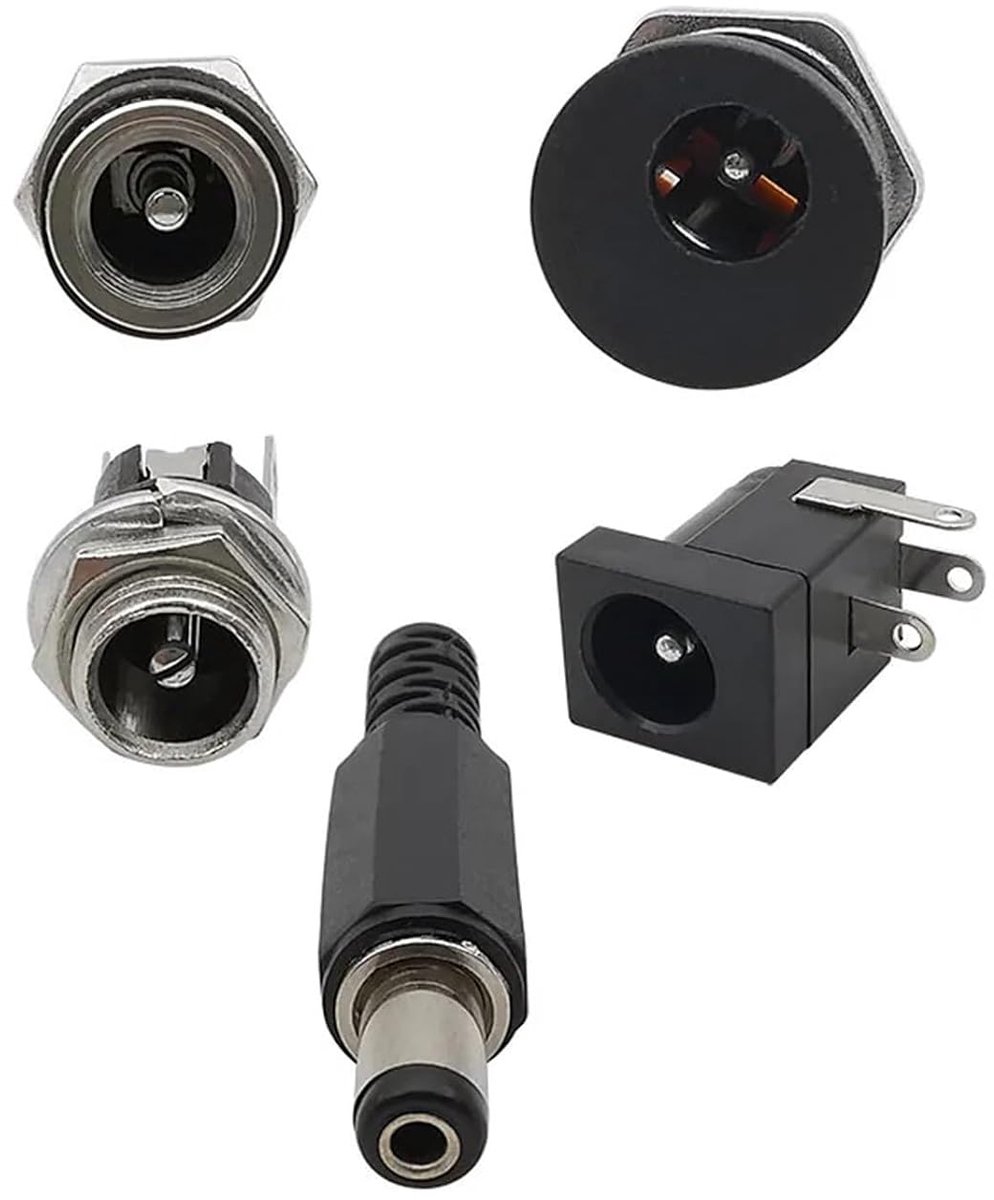 DC-stekker-adapterset 5,5 x 2,1 mm (10 stuks)