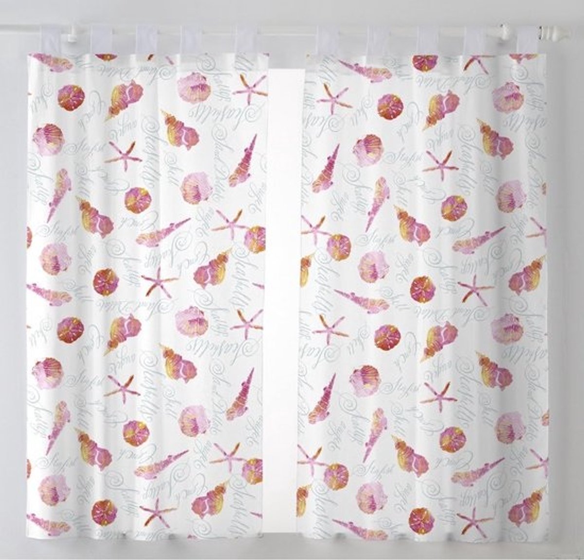 Voile gordijnen - set - fuchsia voor de keuken - Set van 2