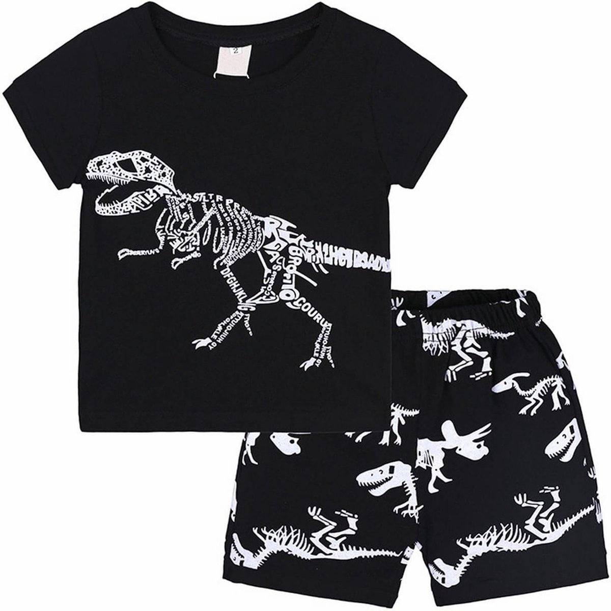 Set voor jongens, 2-delig, katoen, T-shirt, shorts, gestreept, rood, wit, zomer, 3-8 jaar, ademend, A172