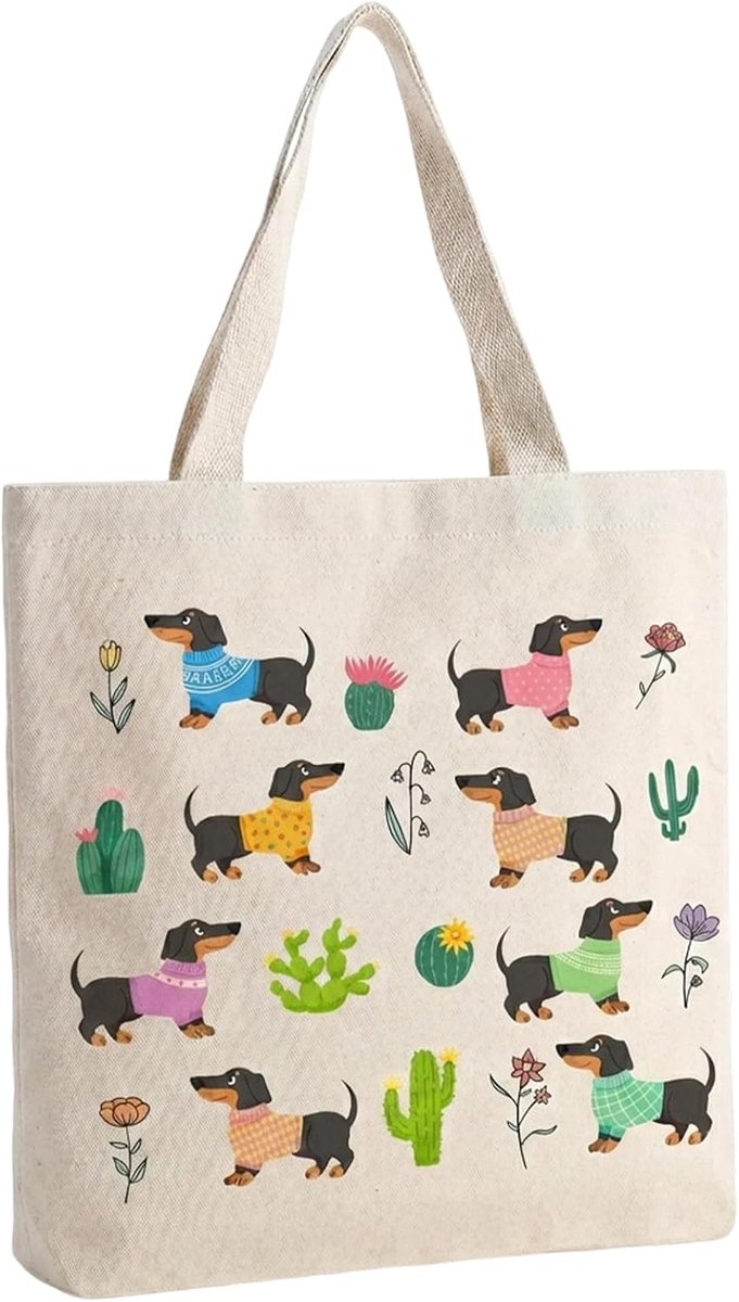 1 stuks teckel-cadeauzakje, wit, voor dierenliefhebbers en hondenfans