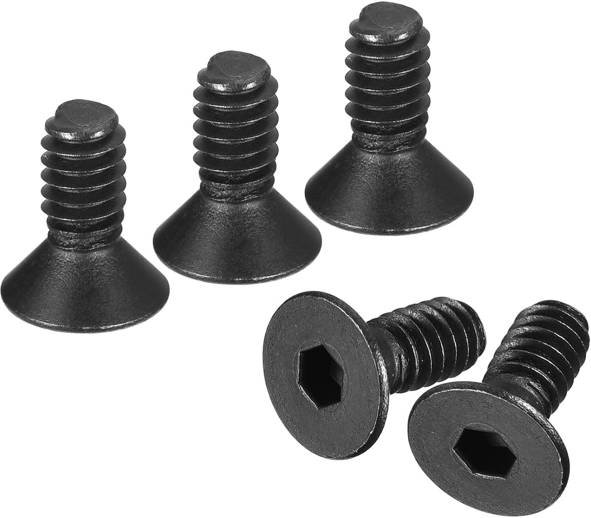 Schroeven 6-32x3/8" - Carbon Staal 10.9 - Plat Hoofd - Hoge Sterkte - ShopVlot