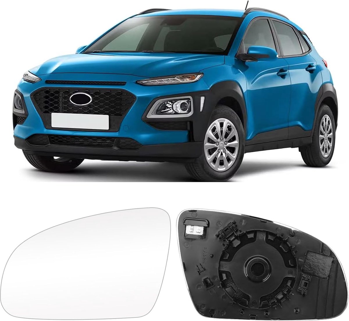 TTCR-II Replacement Mirror Compatible With Hyundai Kona 2017 2018 2019 2020 2021 2022 2023 (Left) - ShopVlot