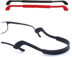 OPUGIT Glasses Strap Glasses Strap Non-Slip Silicone Glasses Strap Glasses Retainers 2 Pieces, Black, Red, 25 - ShopVlot