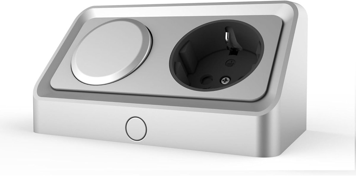 Hoekstopcontact met schakelaar - 230 VAC aansluiting - compact ontwerp - ideaal voor meubels - ShopVlot