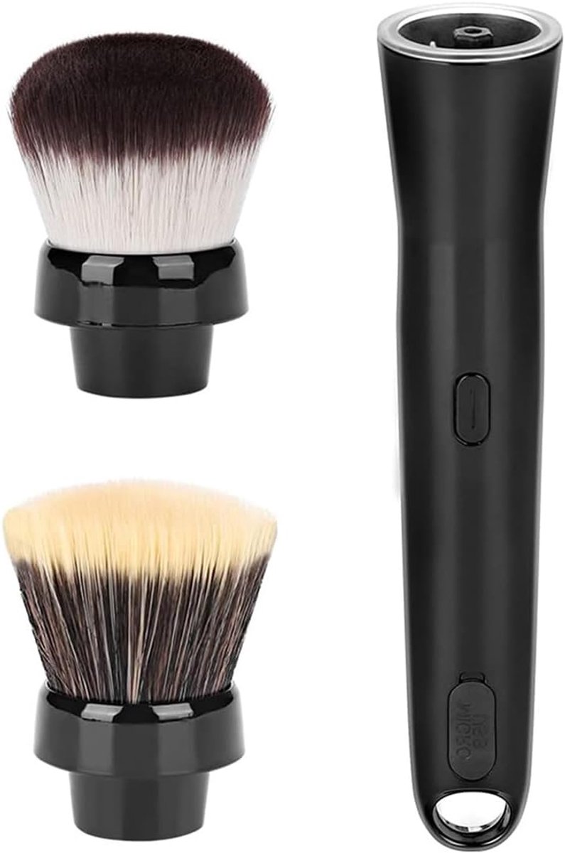 SnelShoppen - Elektrische Make-up Kwast - Automatische Rotating Foundation Brush met Verwijderbare Borstels - USB Oplaadbaar - Draagbaar voor Perfecte