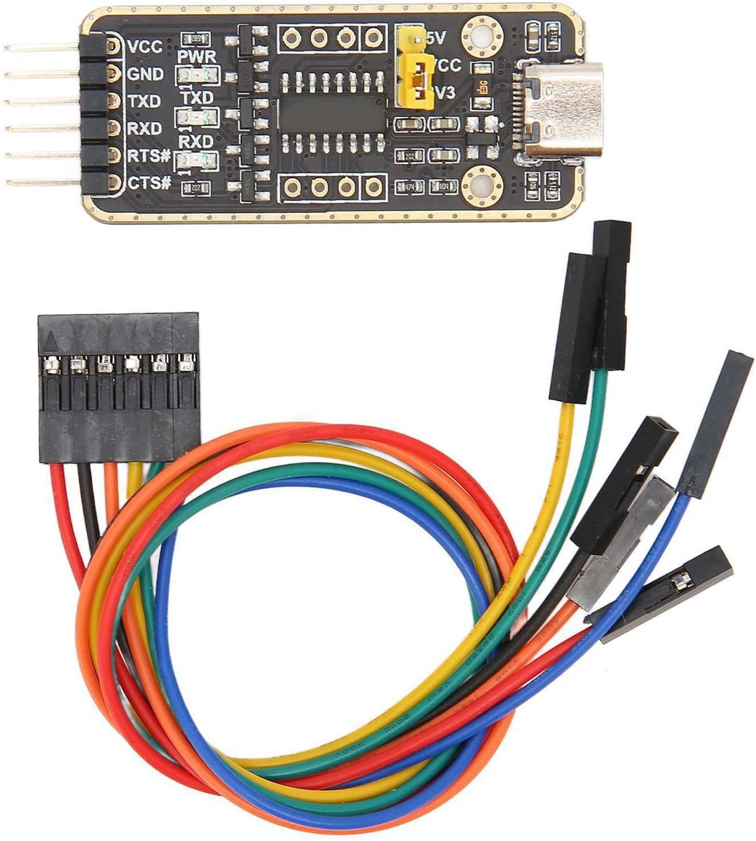 USB naar UART TTL Adapter - 6PN seriële converter - CH343G chip - tot 6Mbps snelheid - ShopVlot