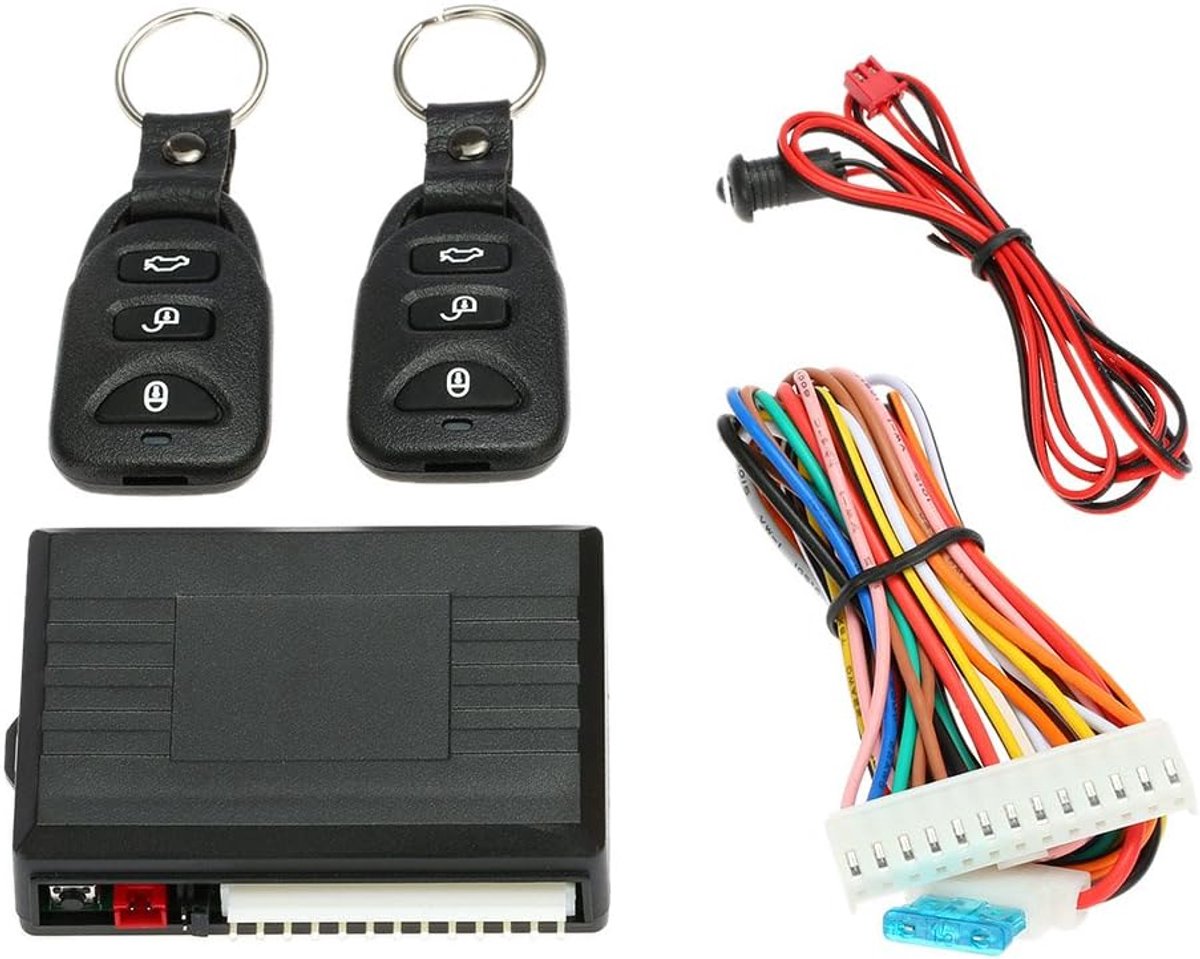SnelShoppen - Universele Remote Control voor Auto, Centraal Slot Kit met Boot Opening, LED Display, Alarm en Ontgrendelknop voor Sleutelloze Auto's