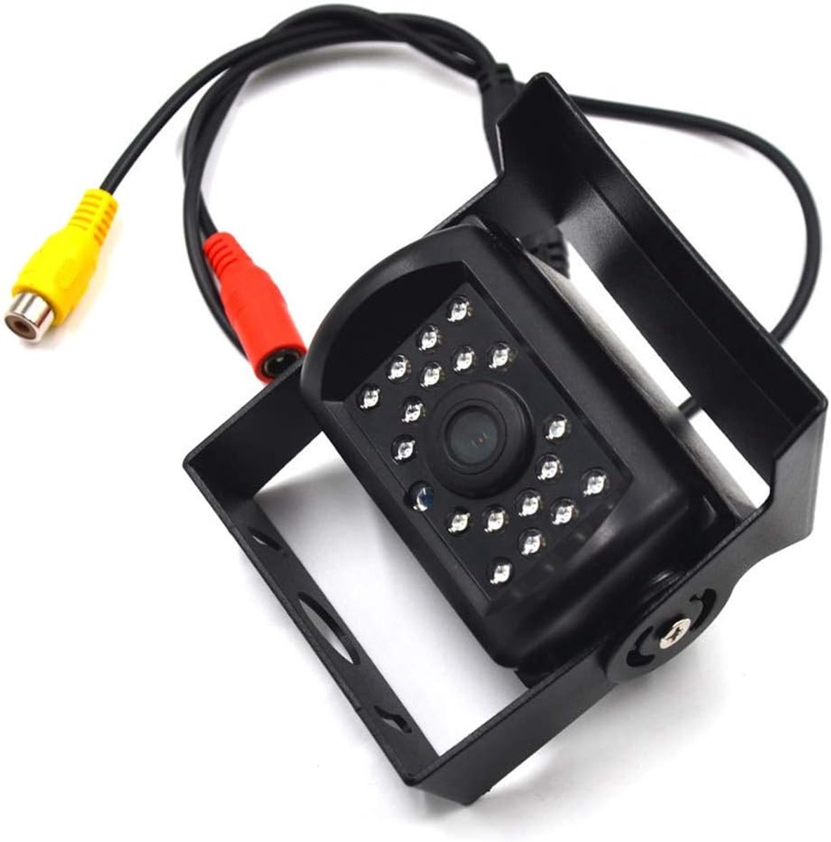 SnelShoppen - Universele Waterdichte Achteruitrijcamera Vrachtwagen - Heavy Duty 18 LED IR Nachtzicht - 12V/24V Met Parkeerlijnen