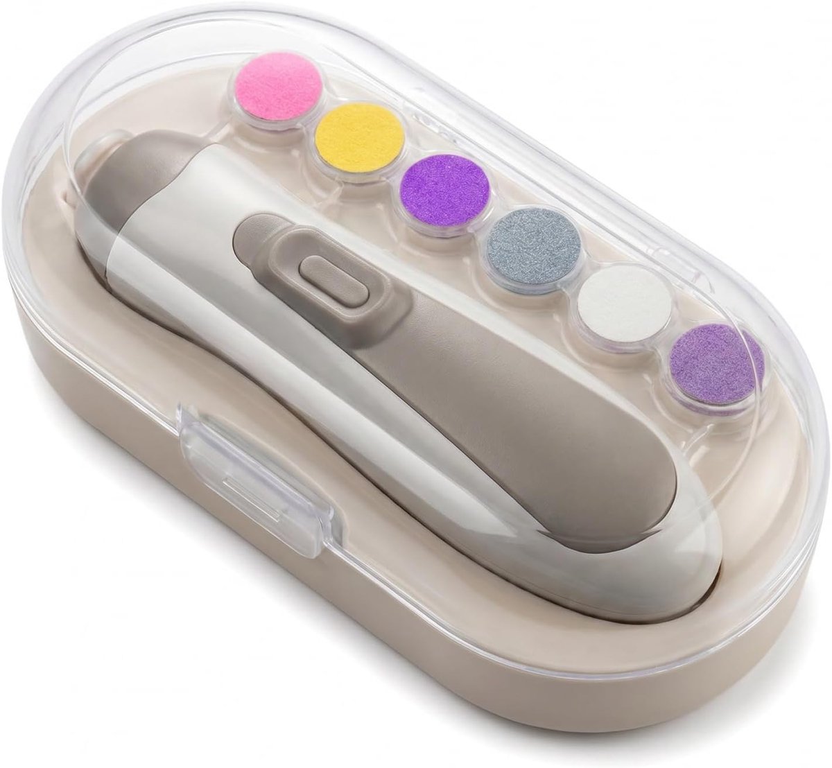 SnelShoppen - Baby Elektrische Nagelvijl met 6 Vervangpads, LED Verlichting, Opbergdoos, Baby Nagelschaar en Elektrische Nagelknipper - Compleet Nagel