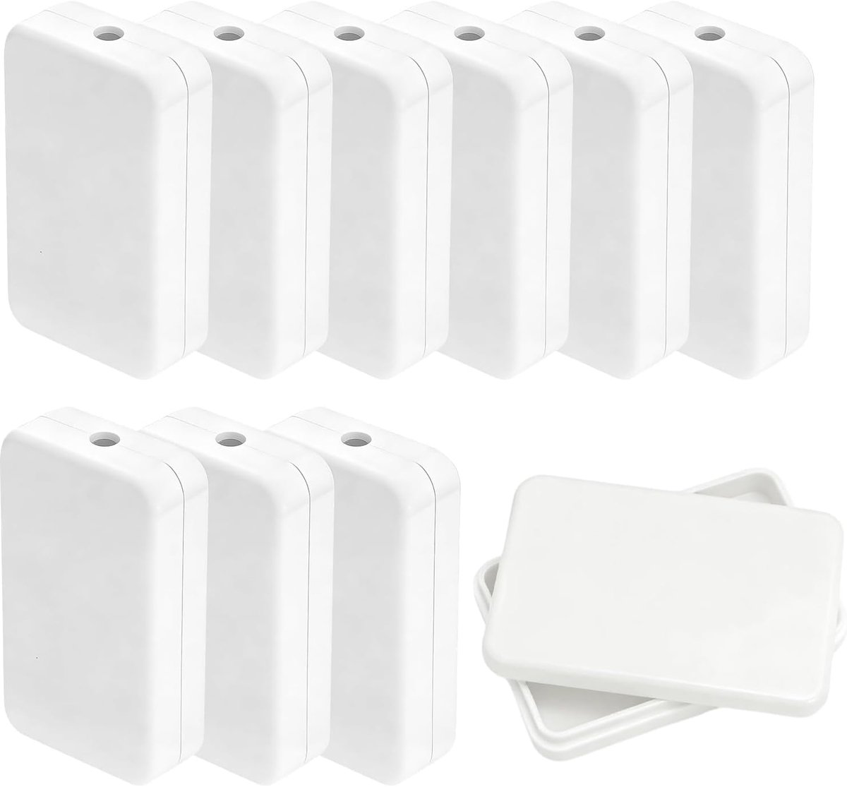 Junction Box 10pcs - Kleine ABS Plastic Behuizing - Wit - Bescherming voor Elektronische Projecten - ShopVlot