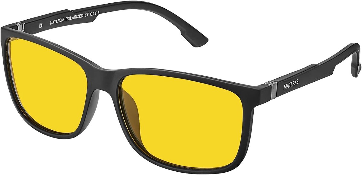 Nachtbril vierkant - HD anti-glare lens - ideaal voor autorijden - geschikt voor mannen en vrouwen - ShopVlot