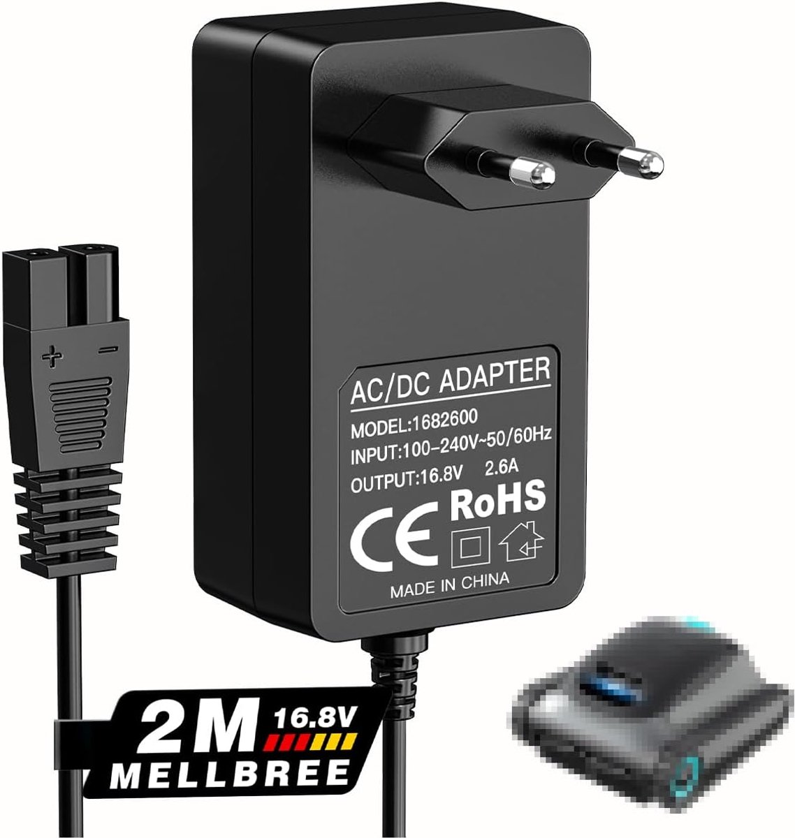 SnelShoppen - 16,8 V Oplader voor Accurobot Zwembadreiniger, Compatibel met Automatische Zwembadstofzuiger, 2 m Reservekabel, Veilig en Efficiënt Opla