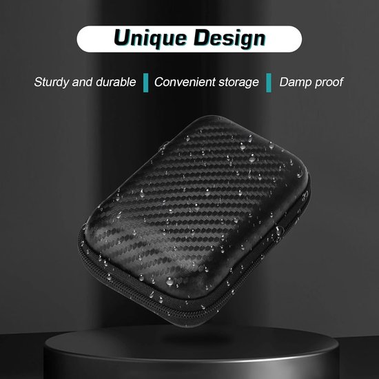 Hard Case Bescherming Tassen, Hoofdtelefoon Opslag Draagbare Opslag Oortelefoon Cases, Schok en Valbestendig Harde EVA Beschermende Organizer voor MP3, Oplader Kabel en Plug — afbeelding 5