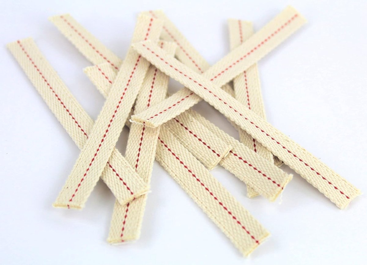 10x lont compatibel met Feuerhand stormlantaarn, breedte 12,5 mm, perfect passende, pure katoen, gemaakt in Duitsland, rustige vlam