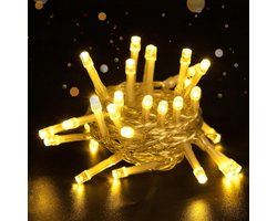 Cshare LED-lichtsnoer, 3M/9,8Ft 30 LED met timer (6 uur aan | 18 uur uit), werkt op batterijen voor kamer, terras, Halloween, Kerstmis, binnen/buiten decoratie | warm wit