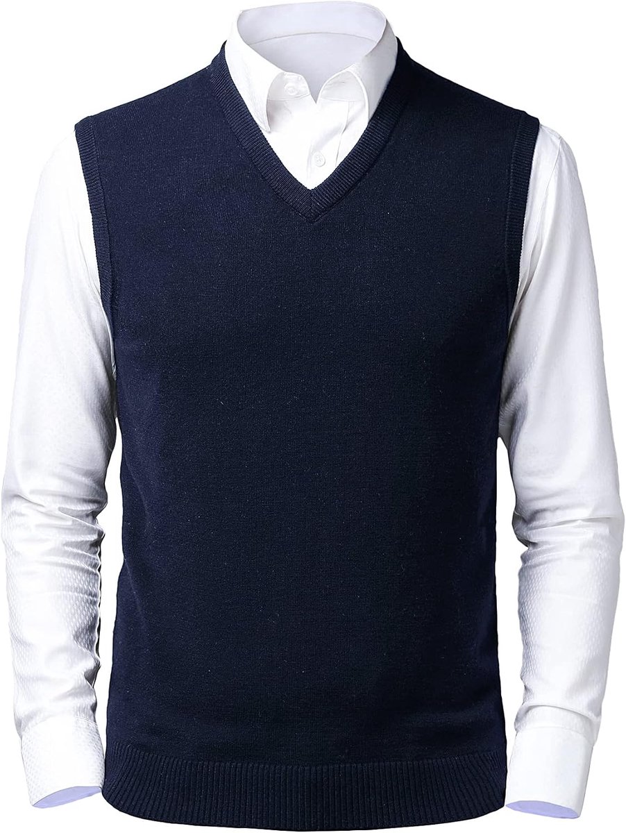 Effen V-hals Slipover Trui Vest Klassiek Zakelijk Gentleman Knitwear Vest Effen Kleur Casual Pullover Gilet Smart Suit Mouwloze Tank Tops