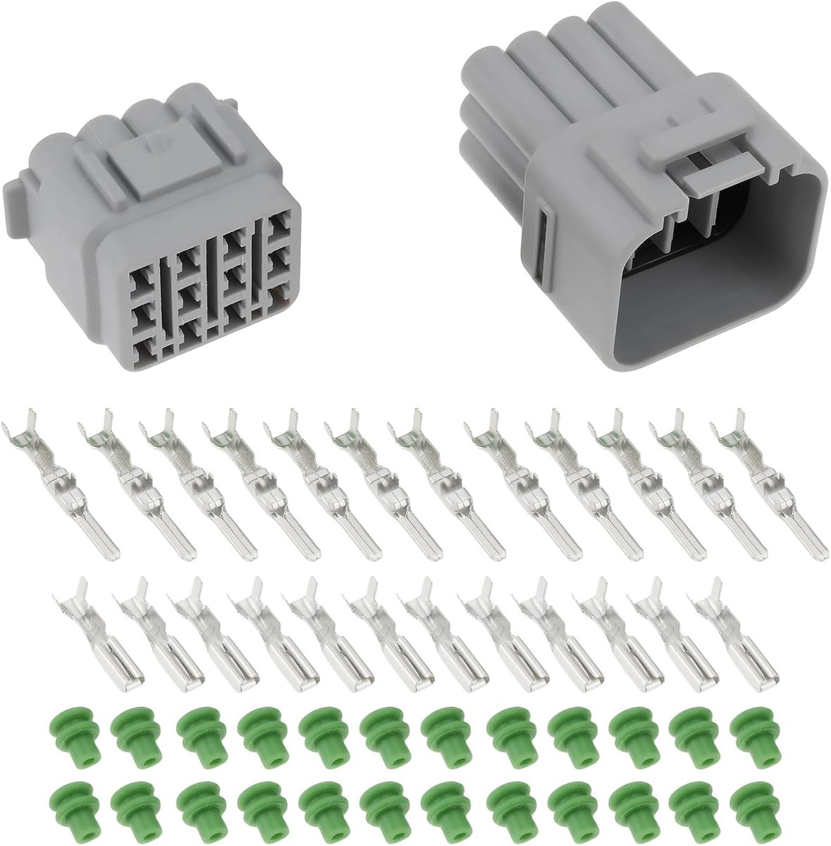 Elektrische connector plug set mannelijke en vrouwelijke socket met terminals en afdichtingen voor auto boot motorfiets ATV bedrading