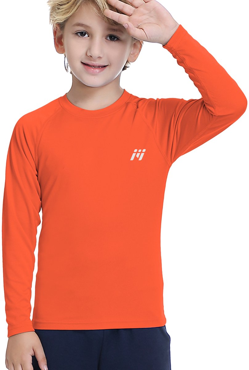 Zwempakken Kinderen UPF50+ bescherming tegen de zon, huiduitslagbescherming, zwemkleding Lange mouwen, sneldrogende zwemshirts, rashguard badmode voor lente, zomer, zwemmen，Geschikt voor allerlei buitensporten sportshirt.