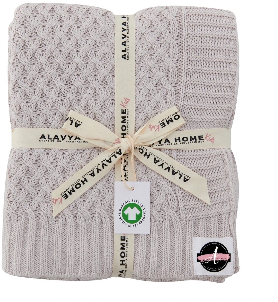 Alavya Home Babydeken 75x100 cm GOTS biologisch katoen Grijs