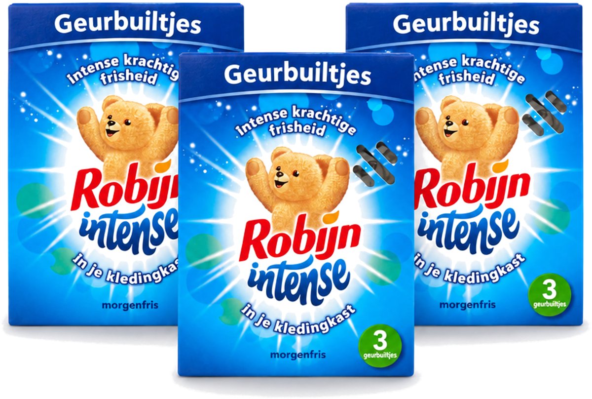 3 x Robijn - Intense - Geurbuiltjes - Langdurige Geur - Intense Frisheid - 3 Geurbuiltjes - Voordeelverpakking - 3 stuks