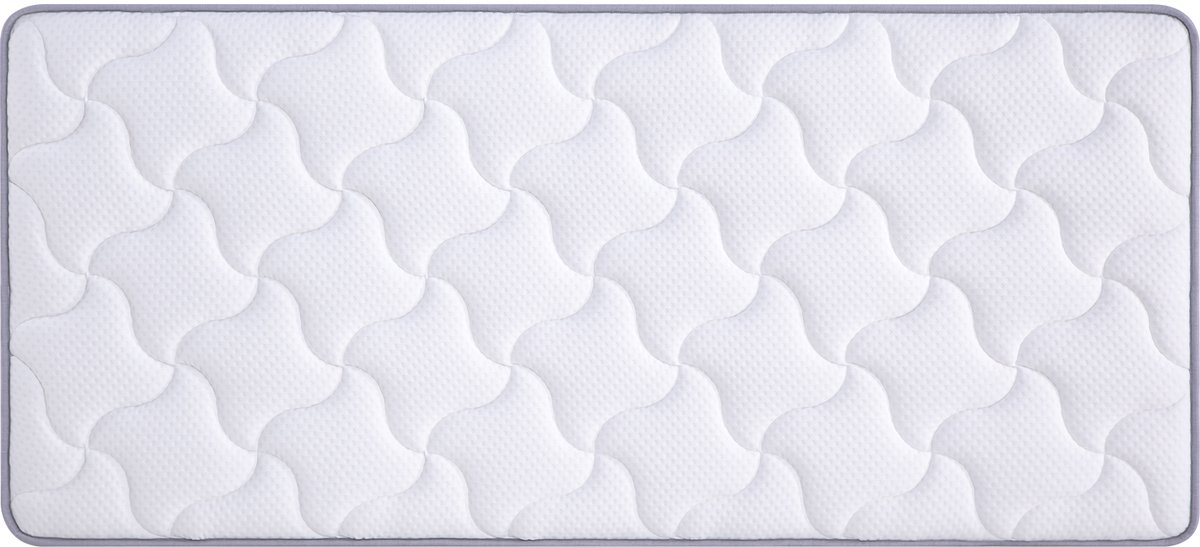 REDOM Pocketveringmatras - 7 zones - Traagschuim - H3 - Slaapbank en opklapbed - Schuim en veren - Wit - 140 x 200 x 10 cm
