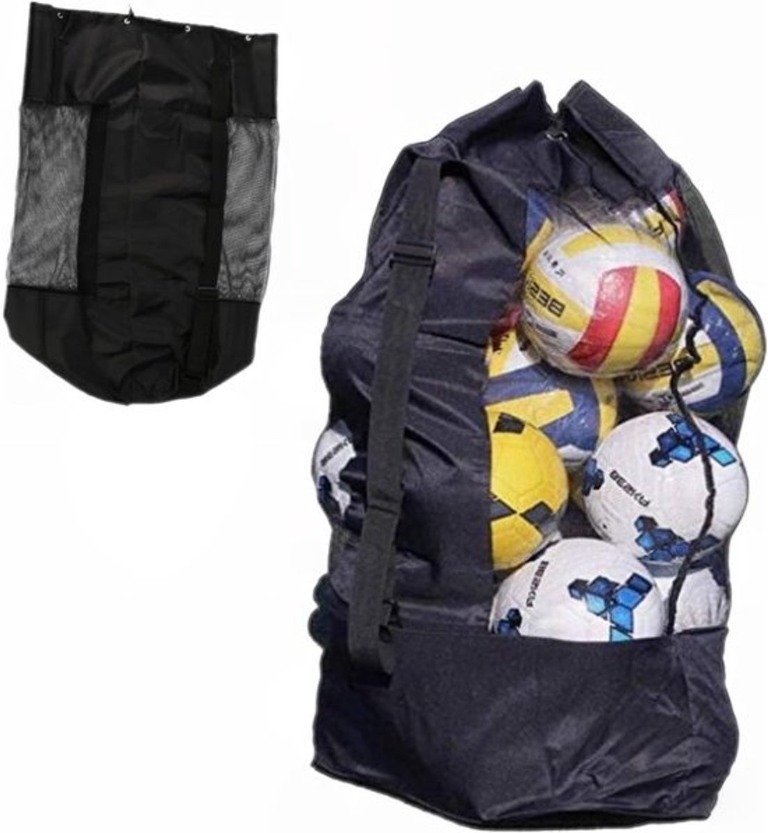 Ruime mesh opbergzak voor ballen, waterdicht en vochtbestendig, ideaal voor voetbal en basketbal, met goede luchtcirculatie