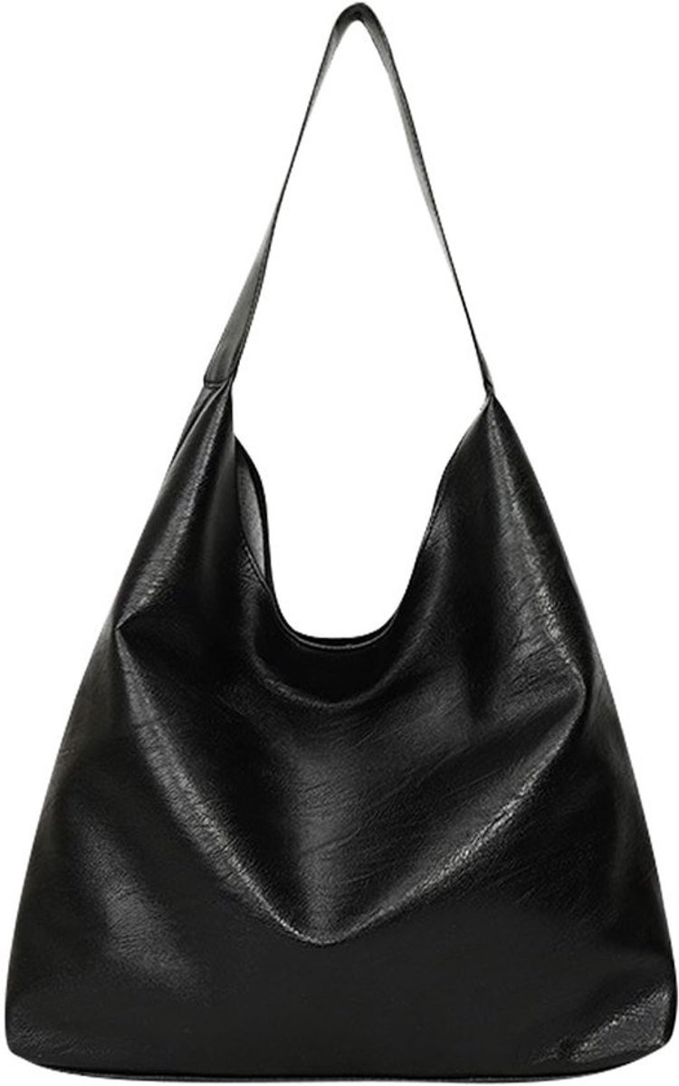 Solidchoice - Hobo schoudertas - voor dames - met ritssluiting voor werk en vrije tijd