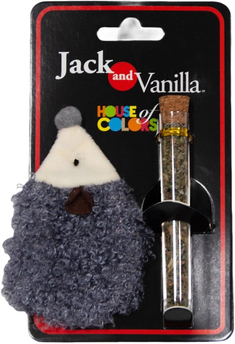 Jack & Vanilla - Kattenspeelgoed Egel - Met extra kattenkruid om te vullen - Speelgoed voor de kat - Catnip