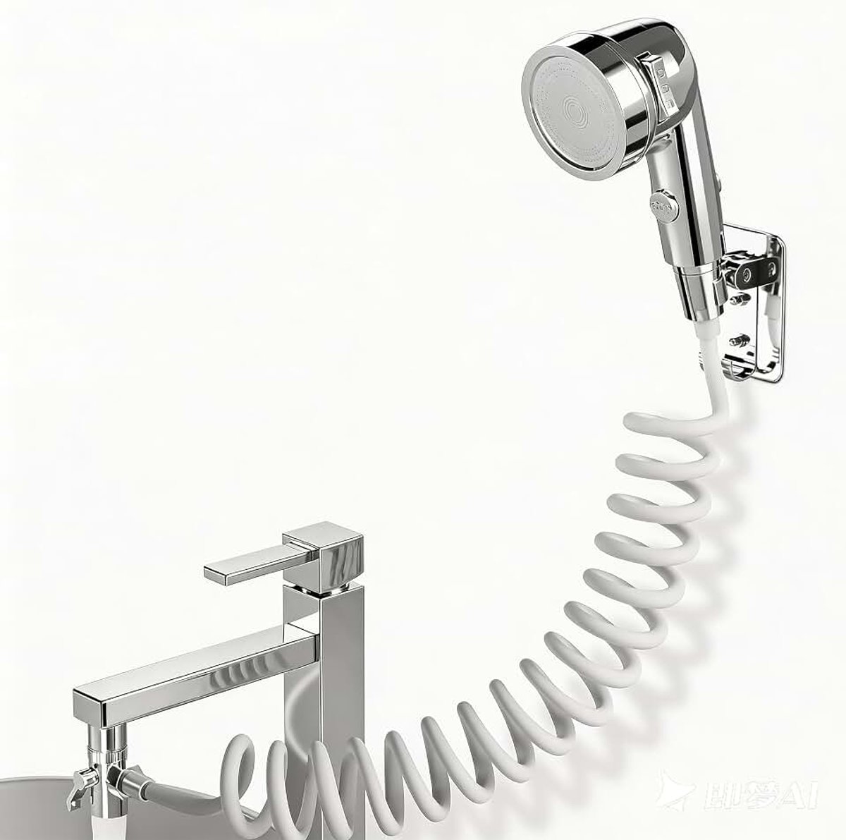 Handdouche voor wastafel, wastafeldouche, douchekop met 3M slang, handdouche met houder, wastafeldouche voor het wassen van haar, wastafeldouche voor badkamer voor gehandicapten, ouderen