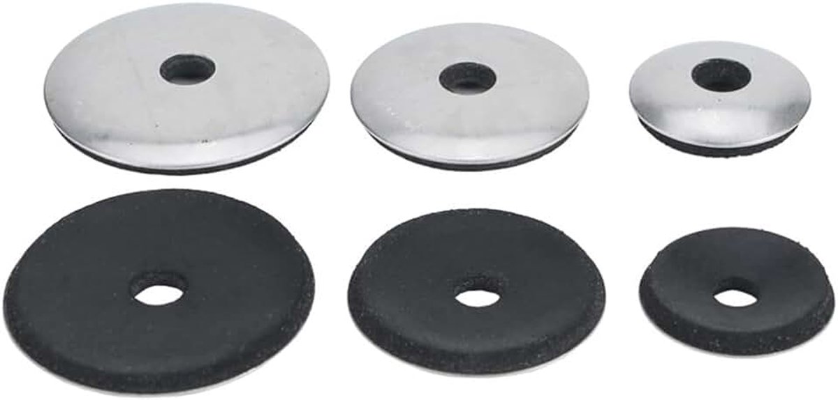 50 stuks onderlegschijven met afdichting 6,3 * 25mm roestvrij staal EPDM rubber schroefafdichting belegschijven gelijmde afdichtschijven neopreen afdichting carrosserieschijven schijven voor schroeven