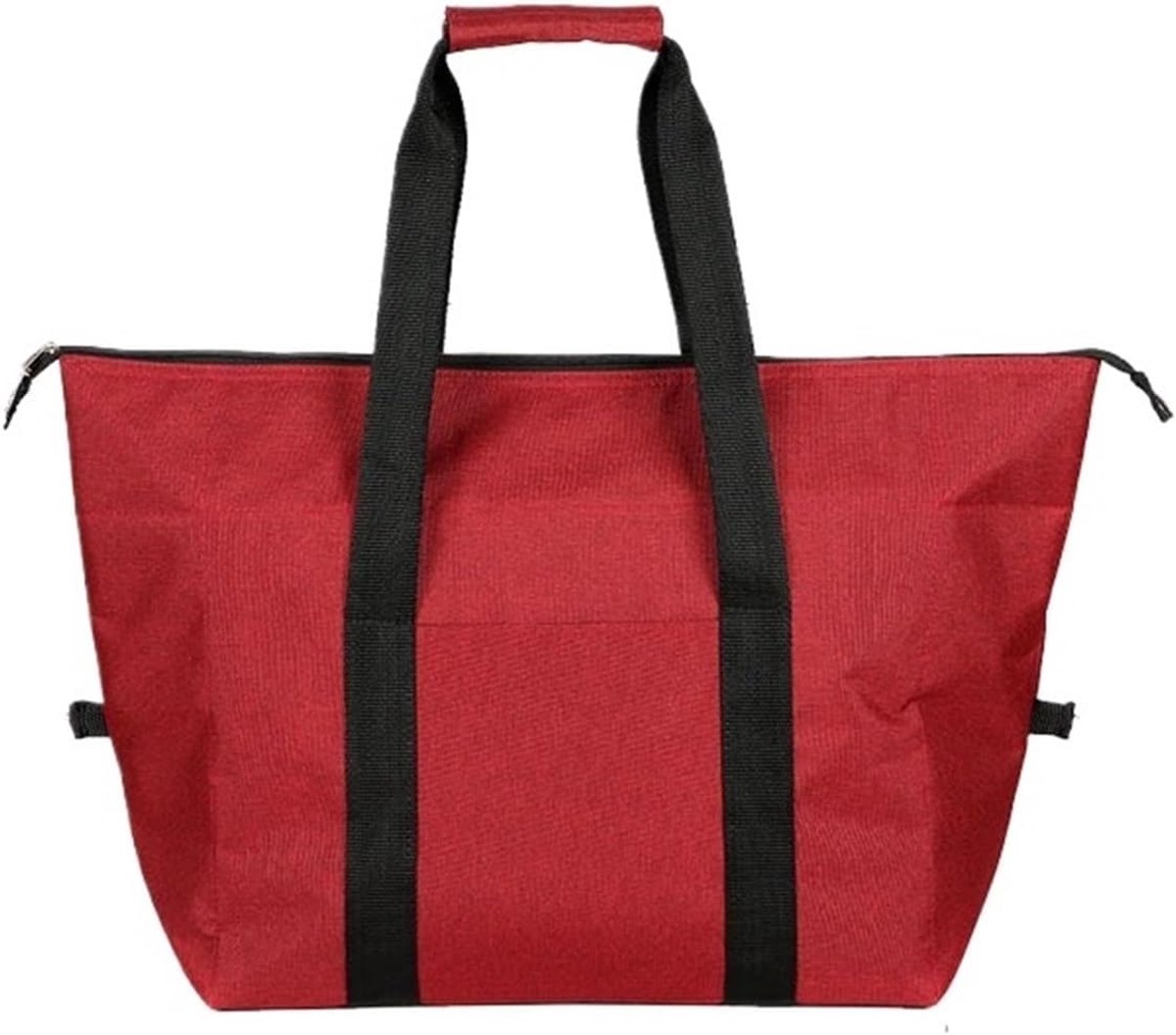 Multifunctionele geïsoleerde - koeltas - Boodschappentas - Picknicktas - Isolatie zak - voor BBQ , vissen , buitenactiviteiten - rood - 47*29*30 cm
