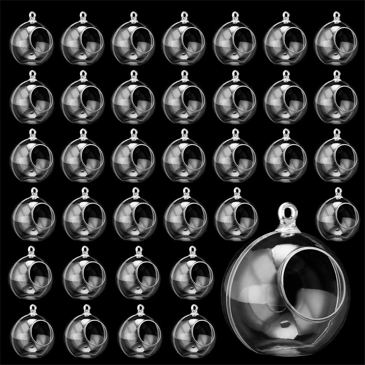 40 stuks 90 mm hangende ballen van acrylglas, grote opening kunststof ballen om te vullen, transparante acrylballen, voor Kerstmis, Halloween, bruiloftsfeest, decoraties