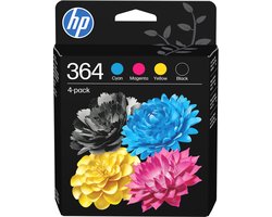HP 364 - Inktcartridge / Zwart / Cyaan / Magenta / Geel / 4-Pack (N9J73AE)