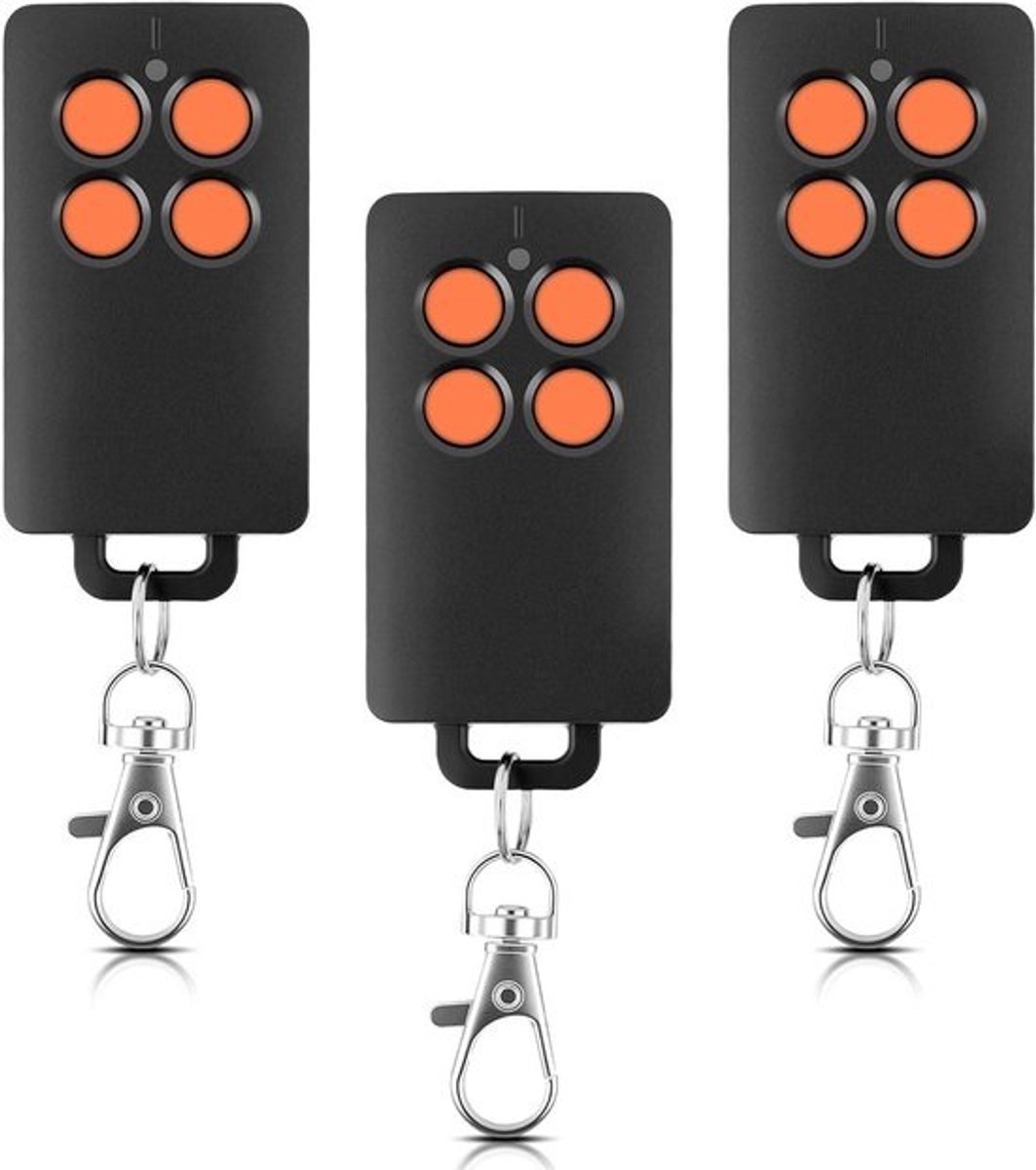 Vervangingsset voor 4-kanaals code-draaiportaal - 433 MHz, bereik tot 50 meter - Versterkte beveiliging voor motorisatie, 3 stuks