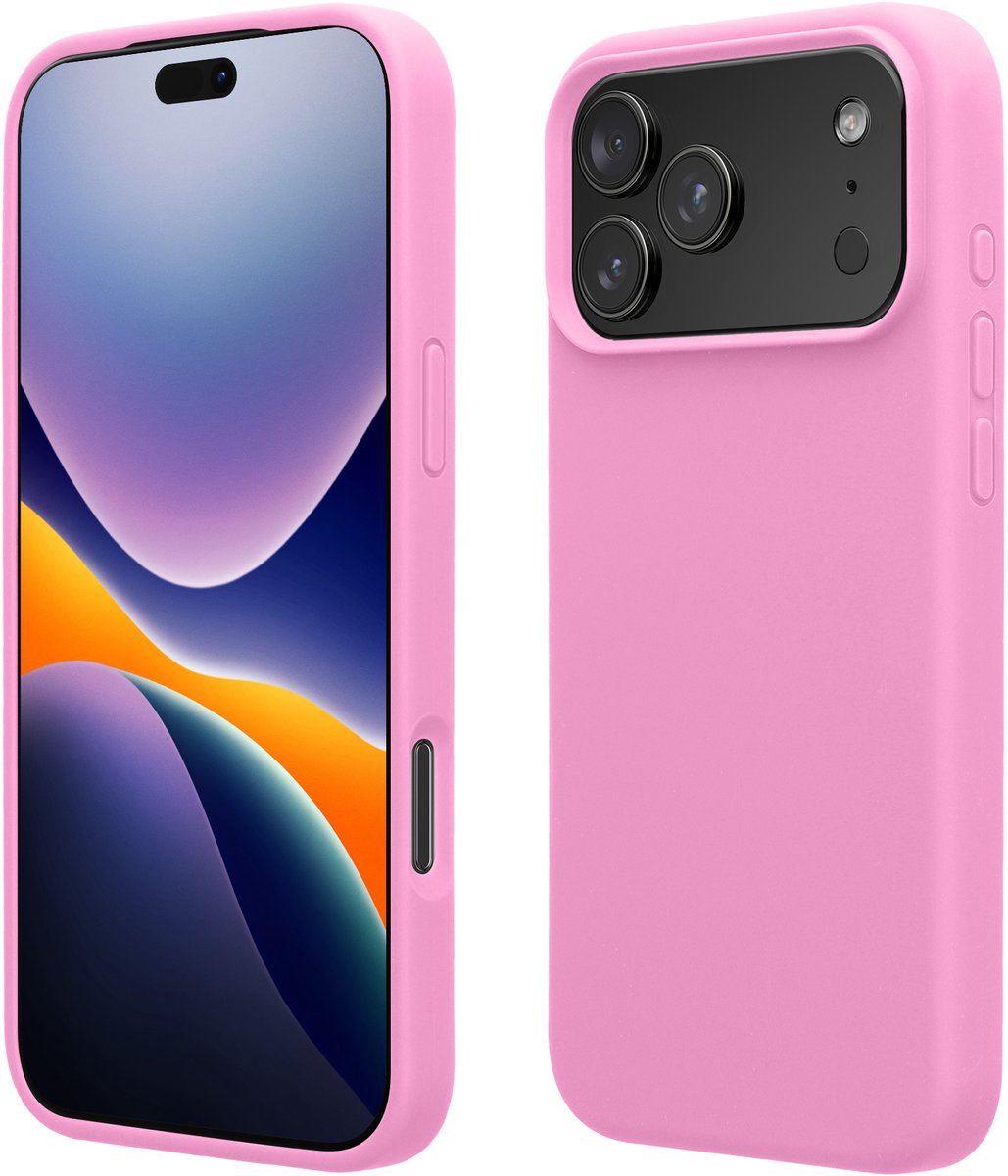 kwmobile telefoonhoesje geschikt voor Apple iPhone 18 Pro Max / iPhone 17 Pro Max - Hoesje met siliconen coating - Smartphone case in Roze lavendel