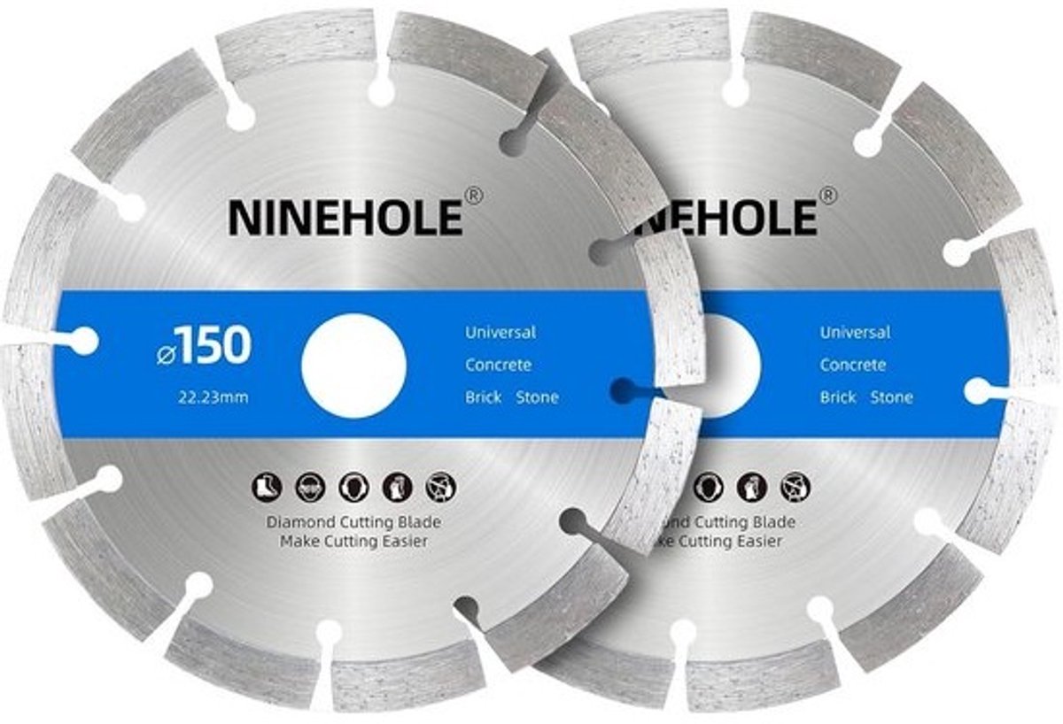 Diamantdoorslijpschijven 150 mm - 2 Stuks voor Perfecte Snijkwaliteit