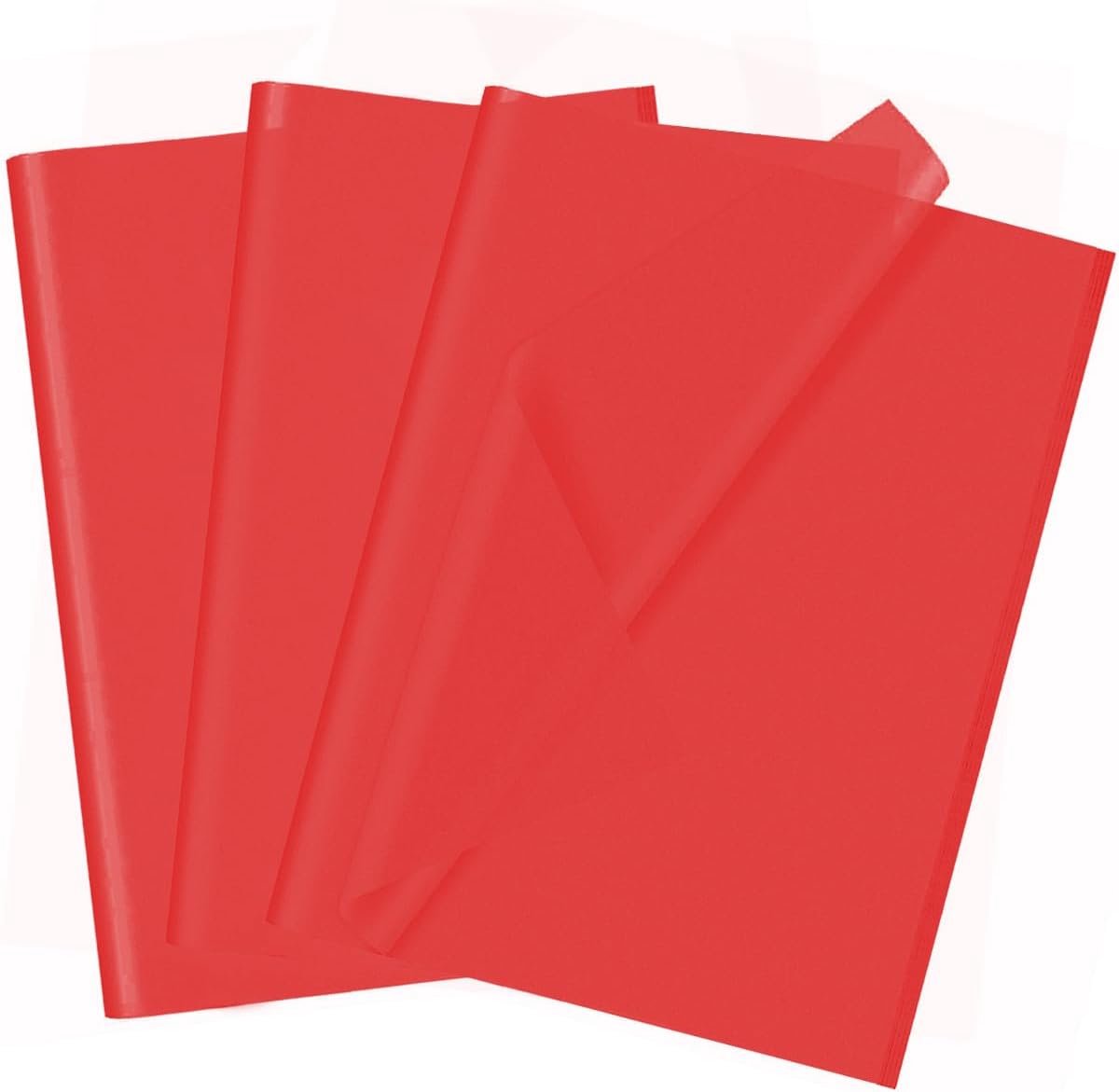 50 vellen rood vloeipapier, 70 x 50 cm cadeaupapier vloeipapier voor kerstvulling bloemkunst knutselen doe-het-zelf verjaardag bruiloft cadeaudecoratie