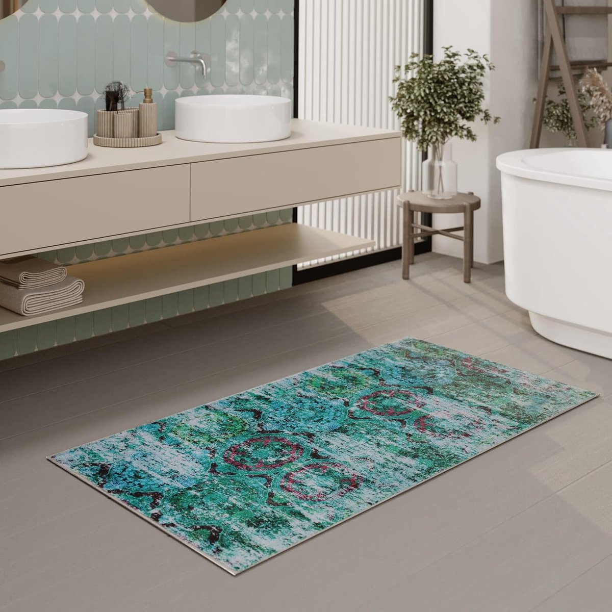Home Beach Front badmat, 60 x 100 cm, groen