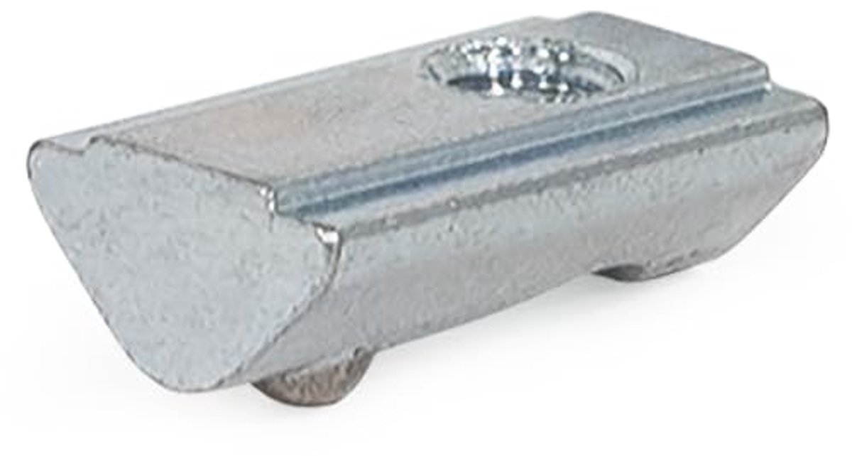 Normelemente | Groefstenen met bescherming tegen verdraaiing, 10 stuks, voor aluminium profielen, GN 50I-8M5-V-SZ, groefbreedte 8 mm, schroefdraad M5
