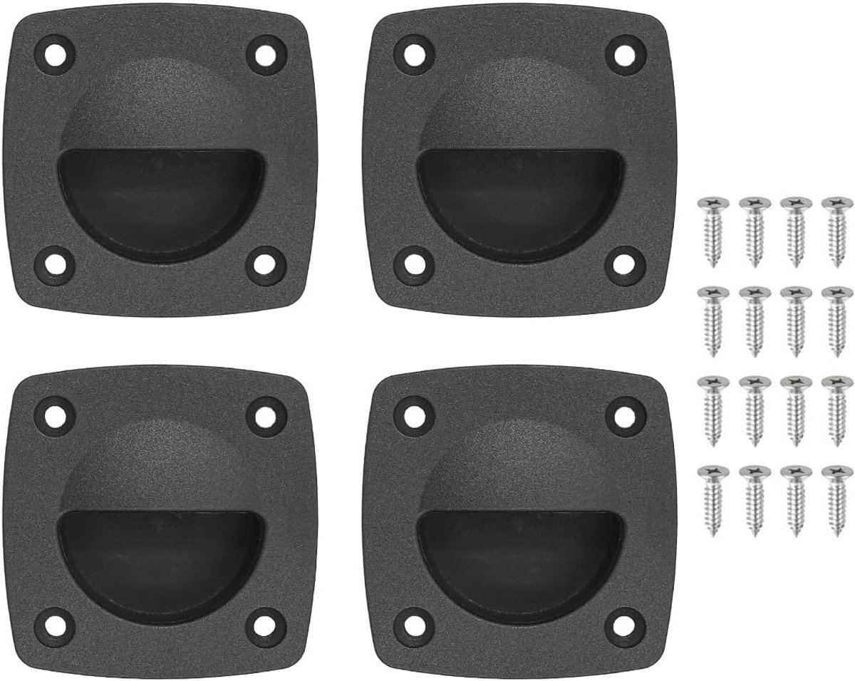 4 stuks nylon vierkante dekluikengreep flush pull verzonken schuifdeurgreep voor marine-jacht-vissersboot marineboot jacht-cabinetoebehoren