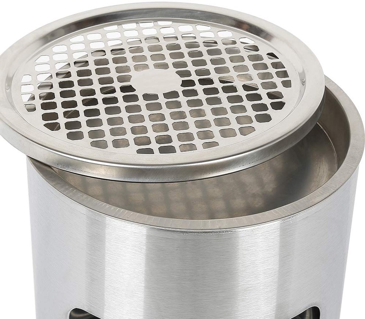 Compost-afvalemmer voor keuken, 30 l, compostemmer voor keuken, met deksel, kleine compostemmer voor deuren of muren, aanrechtbak of onder de gootsteen (zilver, 1 stuk)