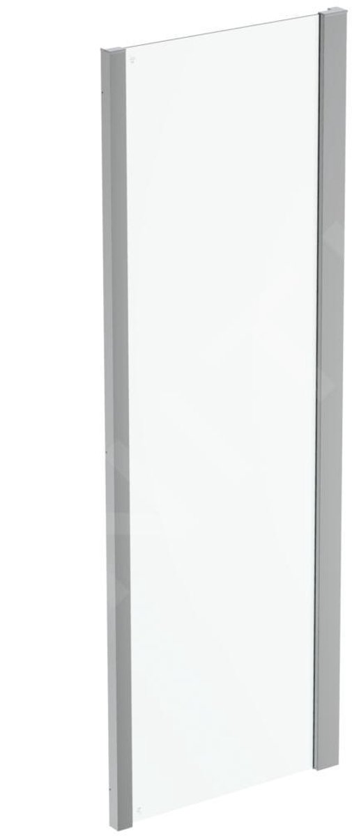 Vaste zijwand 900 mm, silver bright/helder glas