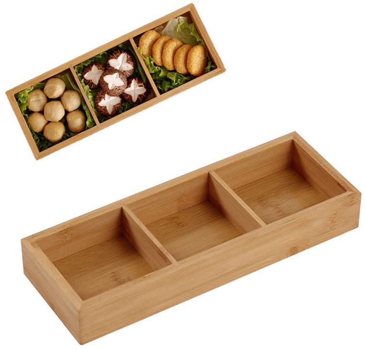 Lade Organizer - Bestekbak Hout - Bamboe Opbergbakjes - Keuken Ladeverdeler - Bureau Organizer - Badkamer Mandje - Sorteerdoos Langwerpig - Theedoos Houder - Make Up Kwasten Houder - Duurzaam Materiaal - Veelzijdige Opbergers - Houtkleur - 1 Stuk — cadeau in Cadeau-ideeën - foto 4
